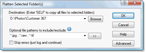 Flatten Folders Dialog