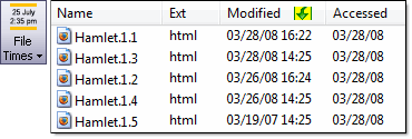 File times mode 'by calendar''